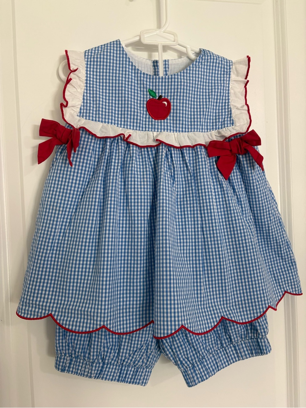 Classic Whimsy Back to school Apple Gingham set size 5 | Kindergarten